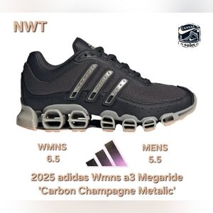 [W-6.5] 2025 adidas Wmns a3 Megaride 'Carbon Champagne Metalic'